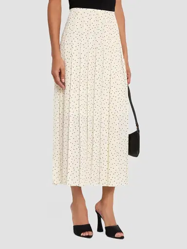 Theory Women's Polka Dot Pleated Midi Skirt | Thumbnail 4 Theory Women's Polka Dot Pleated Midi Skirt | Thumbnail 4