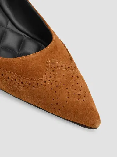 Thom Browne Women's Wingtip 50MM Suede Pumps | Thumbnail 5 Thom Browne Women's Wingtip 50MM Suede Pumps | Thumbnail 5