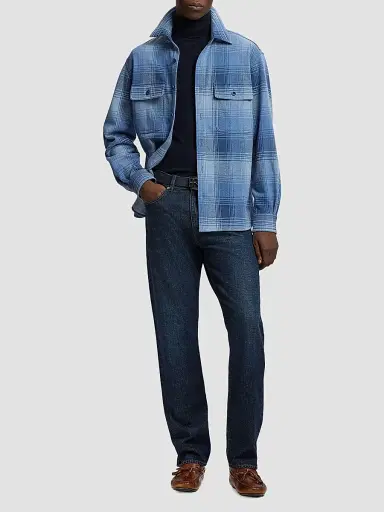 Ralph Lauren Purple Label Men's Plaid Cotton-Cashmere Shirt Jacket | Thumbnail 2 Ralph Lauren Purple Label Men's Plaid Cotton-Cashmere Shirt Jacket | Thumbnail 2