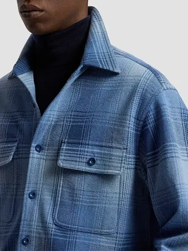 Ralph Lauren Purple Label Men's Plaid Cotton-Cashmere Shirt Jacket | Thumbnail 6 Ralph Lauren Purple Label Men's Plaid Cotton-Cashmere Shirt Jacket | Thumbnail 6