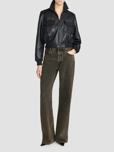 Frame Women's Ace Leather Jacket | Thumbnail 2 Frame Women's Ace Leather Jacket | Thumbnail 2