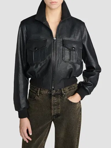 Frame Women's Ace Leather Jacket | Thumbnail 4 Frame Women's Ace Leather Jacket | Thumbnail 4