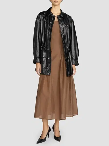 Frame Women's The Paper Leather Safari Jacket | Thumbnail 2 Frame Women's The Paper Leather Safari Jacket | Thumbnail 2