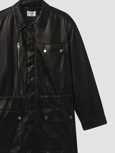 Frame Women's The Paper Leather Safari Jacket | Thumbnail 6 Frame Women's The Paper Leather Safari Jacket | Thumbnail 6