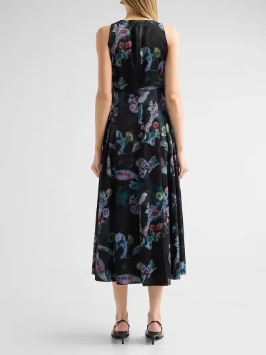 PRABAL GURUNG Women's Floral Twill Midi-Dress | Thumbnail 3 PRABAL GURUNG Women's Floral Twill Midi-Dress | Thumbnail 3