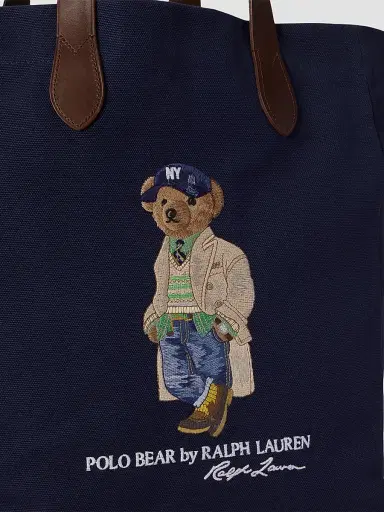 Polo Ralph Lauren Men's Polo Bear Cotton Canvas & Leather Tote | Thumbnail 7 Polo Ralph Lauren Men's Polo Bear Cotton Canvas & Leather Tote | Thumbnail 7