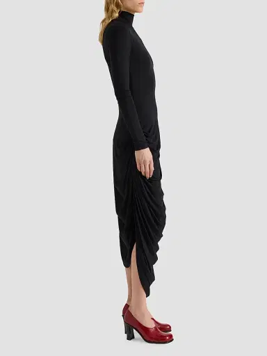 Proenza Schouler White Label Women's Imogen Ruched Stretch-Jersey Midi Dress | Thumbnail 6 Proenza Schouler White Label Women's Imogen Ruched Stretch-Jersey Midi Dress | Thumbnail 6
