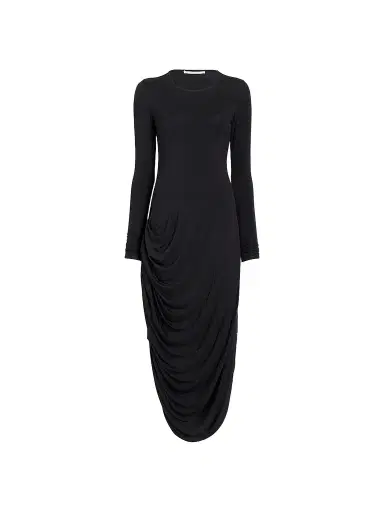 Proenza Schouler White Label Women's Imogen Ruched Stretch-Jersey Midi Dress | Thumbnail 1 Proenza Schouler White Label Women's Imogen Ruched Stretch-Jersey Midi Dress | Thumbnail 1