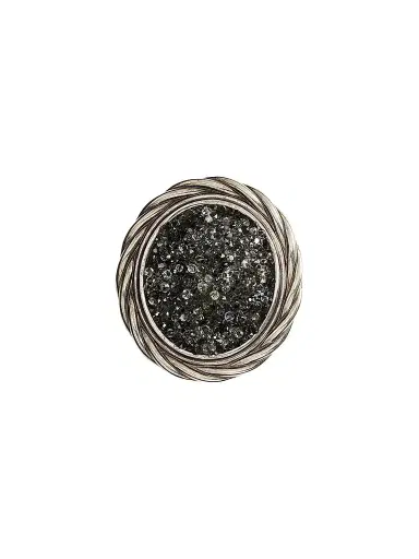 Ralph Lauren Women's Antiqued Twisted-Frame Pyrite Brooch | Thumbnail 1 Ralph Lauren Women's Antiqued Twisted-Frame Pyrite Brooch | Thumbnail 1