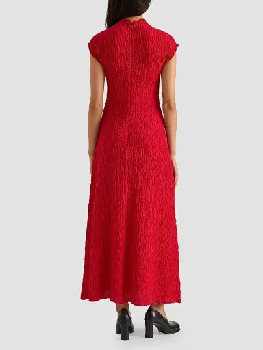 Proenza Schouler White Label Women's Cleo Stretch Jersey Jacquard A-Line Midi Dress | Thumbnail 3 Proenza Schouler White Label Women's Cleo Stretch Jersey Jacquard A-Line Midi Dress | Thumbnail 3