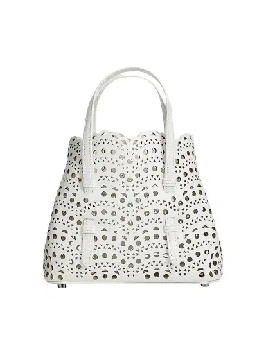 Alaïa Women's Mina 20 Perforated Leather Top Handle Bag | Thumbnail 1 Alaïa Women's Mina 20 Perforated Leather Top Handle Bag | Thumbnail 1
