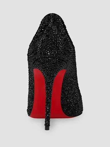 Christian Louboutin Women's La Pigalle 100MM Strass Suede Pumps | Thumbnail 3 Christian Louboutin Women's La Pigalle 100MM Strass Suede Pumps | Thumbnail 3