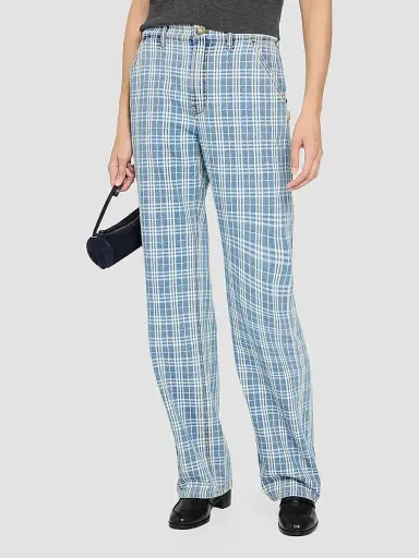 Burberry Women's Drusilla Check Straight Pants | Thumbnail 4 Burberry Women's Drusilla Check Straight Pants | Thumbnail 4