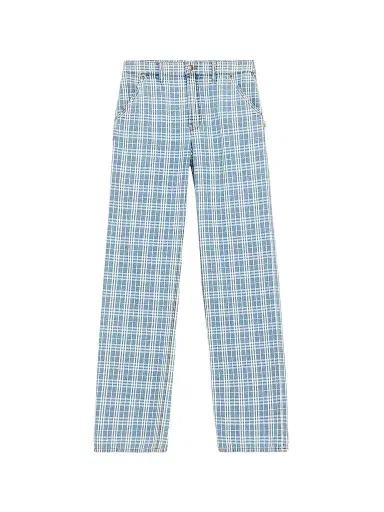 Burberry Women's Drusilla Check Straight Pants | Thumbnail 1 Burberry Women's Drusilla Check Straight Pants | Thumbnail 1