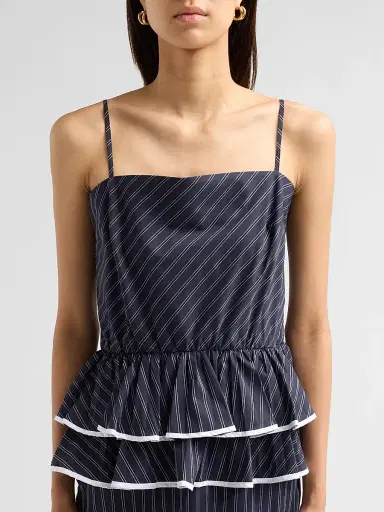 Kika Vargas Women's Alanna Striped Cotton-Blend Midi-Dress | Thumbnail 5 Kika Vargas Women's Alanna Striped Cotton-Blend Midi-Dress | Thumbnail 5