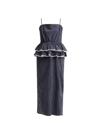Kika Vargas Women's Alanna Striped Cotton-Blend Midi-Dress | Thumbnail 1 Kika Vargas Women's Alanna Striped Cotton-Blend Midi-Dress | Thumbnail 1