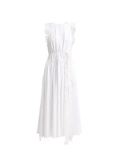 Kika Vargas Women's Hanna Appliqué Cotton-Blend Ruched Midi-Dress | Thumbnail 1 Kika Vargas Women's Hanna Appliqué Cotton-Blend Ruched Midi-Dress | Thumbnail 1