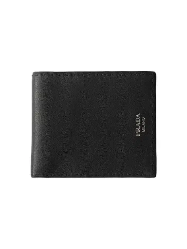Prada Men's Antiqued Leather Wallet | Thumbnail 1 Prada Men's Antiqued Leather Wallet | Thumbnail 1