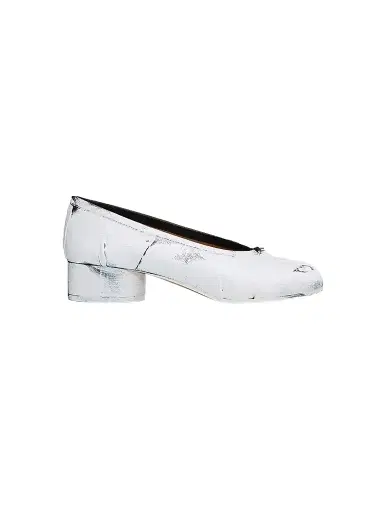 Maison Margiela Women's Tabi 35MM Painted Print Leather Pumps | Thumbnail 1 Maison Margiela Women's Tabi 35MM Painted Print Leather Pumps | Thumbnail 1