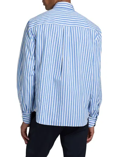 Isaia Men's Bengal Stripe Cotton Shirt | Thumbnail 5 Isaia Men's Bengal Stripe Cotton Shirt | Thumbnail 5