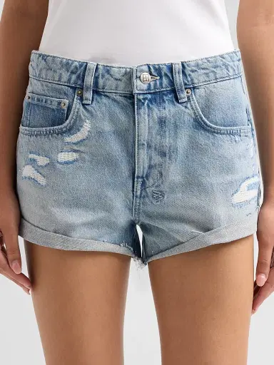 Ksubi Women's Venice Distressed Denim Low-Rise Slouch Shorts | Thumbnail 5 Ksubi Women's Venice Distressed Denim Low-Rise Slouch Shorts | Thumbnail 5