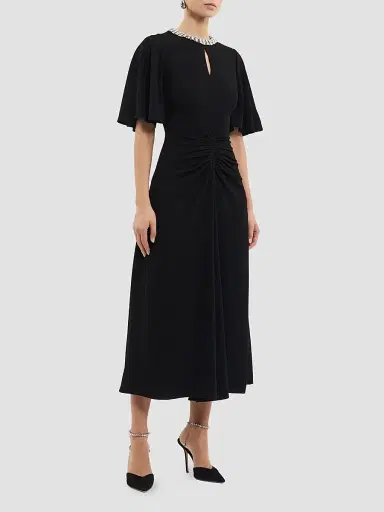 Rebecca Vallance Women's Noemie Crystal-Embellished Midi-Dress | Thumbnail 4 Rebecca Vallance Women's Noemie Crystal-Embellished Midi-Dress | Thumbnail 4