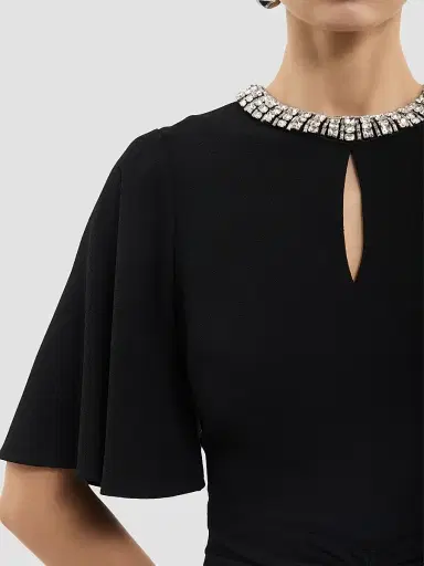 Rebecca Vallance Women's Noemie Crystal-Embellished Midi-Dress | Thumbnail 6 Rebecca Vallance Women's Noemie Crystal-Embellished Midi-Dress | Thumbnail 6