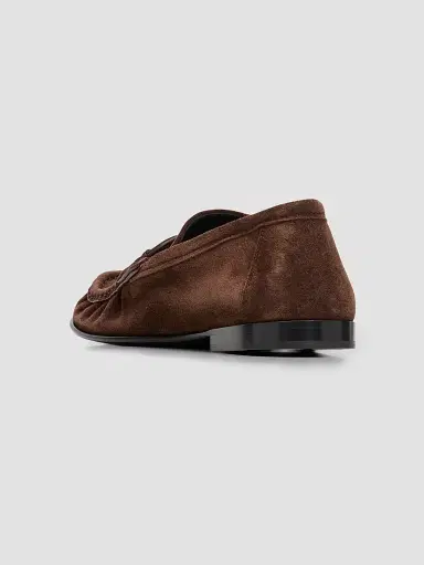 Loewe Women's Double L Suede Loafers | Thumbnail 2 Loewe Women's Double L Suede Loafers | Thumbnail 2
