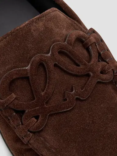 Loewe Women's Double L Suede Loafers | Thumbnail 3 Loewe Women's Double L Suede Loafers | Thumbnail 3