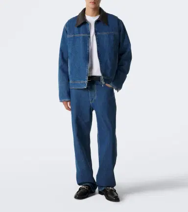 Bottega Veneta Intrecciato leather-trimmed denim jacket | Thumbnail 3 Bottega Veneta Intrecciato leather-trimmed denim jacket | Thumbnail 3