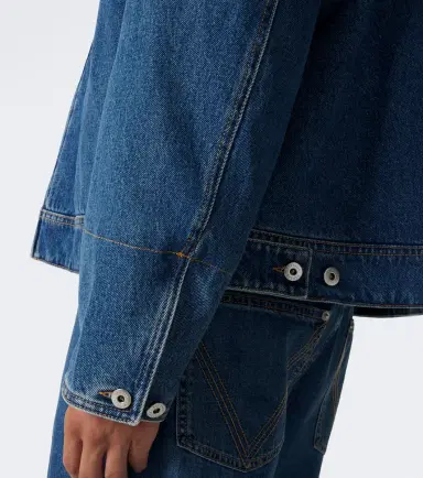 Bottega Veneta Intrecciato leather-trimmed denim jacket | Thumbnail 5 Bottega Veneta Intrecciato leather-trimmed denim jacket | Thumbnail 5