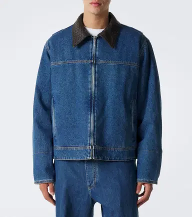 Bottega Veneta Intrecciato leather-trimmed denim jacket | Thumbnail 8 Bottega Veneta Intrecciato leather-trimmed denim jacket | Thumbnail 8