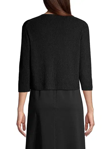Lafayette 148 New York Women's Open-Front Cropped Cardigan | Thumbnail 5 Lafayette 148 New York Women's Open-Front Cropped Cardigan | Thumbnail 5