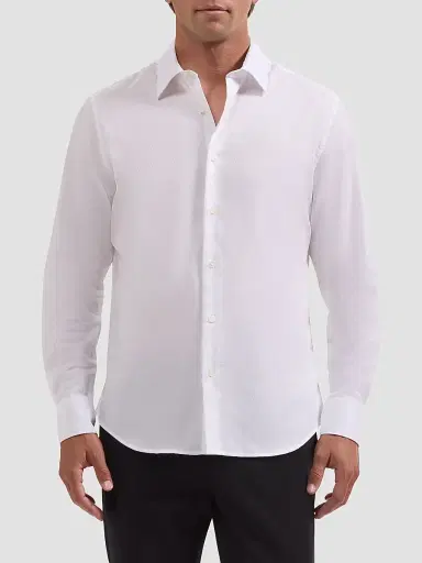 Bugatchi Men's Julian Woven Shaped-Fit Sport Shirt | Thumbnail 4 Bugatchi Men's Julian Woven Shaped-Fit Sport Shirt | Thumbnail 4