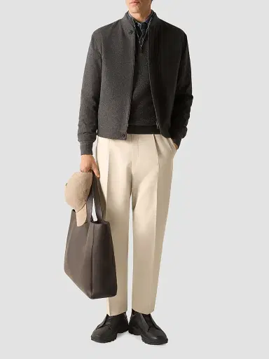Zegna Men's Cotton and Wool Pants | Thumbnail 2 Zegna Men's Cotton and Wool Pants | Thumbnail 2