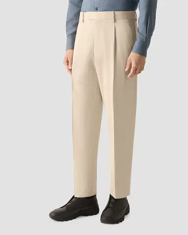 Zegna Men's Cotton and Wool Pants | Thumbnail 3 Zegna Men's Cotton and Wool Pants | Thumbnail 3