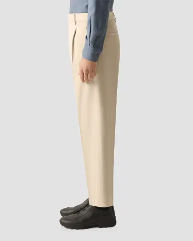 Zegna Men's Cotton and Wool Pants | Thumbnail 4 Zegna Men's Cotton and Wool Pants | Thumbnail 4