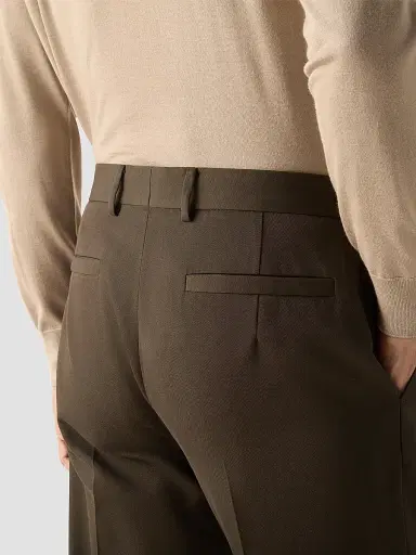 Zegna Men's Cotton and Wool Pants | Thumbnail 5 Zegna Men's Cotton and Wool Pants | Thumbnail 5