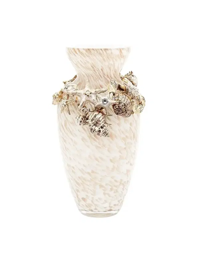Coastal Nerina Tropical Shell Vase Coastal Nerina Tropical Shell Vase