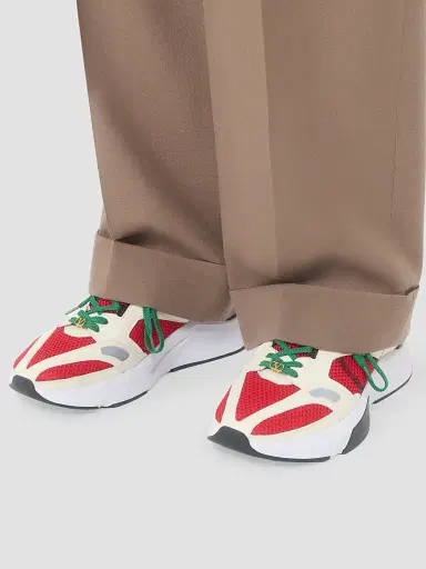 Valentino Garavani Men's Demivee Sneakers in Mesh Fabric with Suede Inserts | Thumbnail 8 Valentino Garavani Men's Demivee Sneakers in Mesh Fabric with Suede Inserts | Thumbnail 8