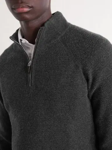 Zegna Oasi Cashmere Half-Zip Sweater - Men | Thumbnail 5 Zegna Oasi Cashmere Half-Zip Sweater - Men | Thumbnail 5