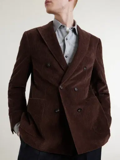 Canali Double-Breasted Cotton-Corduroy Blazer - Men | Thumbnail 5 Canali Double-Breasted Cotton-Corduroy Blazer - Men | Thumbnail 5