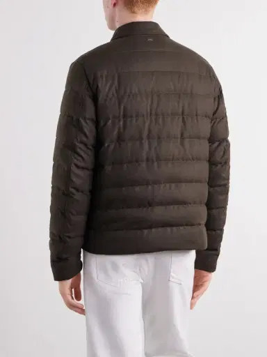 HERNO Quilted Flannel Down Jacket - Men | Thumbnail 4 HERNO Quilted Flannel Down Jacket - Men | Thumbnail 4