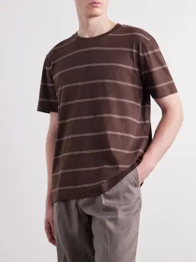 Frescobol Carioca Dinis Striped Cotton-Jersey T-Shirt - Men | Thumbnail 3 Frescobol Carioca Dinis Striped Cotton-Jersey T-Shirt - Men | Thumbnail 3