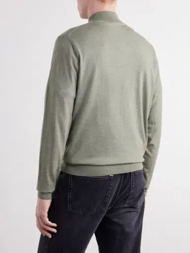 Peter Millar Excursionist Merino Wool-Blend Jersey Half-Zip Sweater - Men | Thumbnail 4 Peter Millar Excursionist Merino Wool-Blend Jersey Half-Zip Sweater - Men | Thumbnail 4