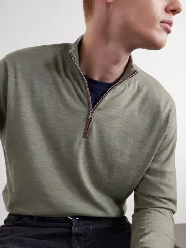Peter Millar Excursionist Merino Wool-Blend Jersey Half-Zip Sweater - Men | Thumbnail 5 Peter Millar Excursionist Merino Wool-Blend Jersey Half-Zip Sweater - Men | Thumbnail 5
