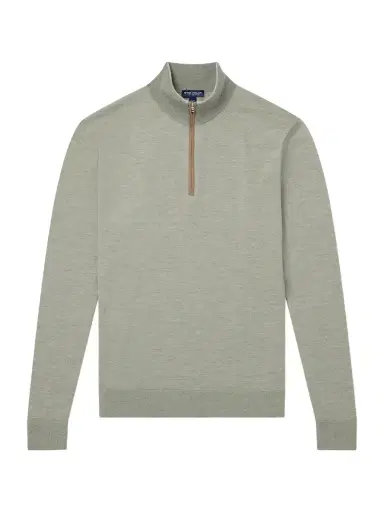 Peter Millar Excursionist Merino Wool-Blend Jersey Half-Zip Sweater - Men | Thumbnail 1 Peter Millar Excursionist Merino Wool-Blend Jersey Half-Zip Sweater - Men | Thumbnail 1
