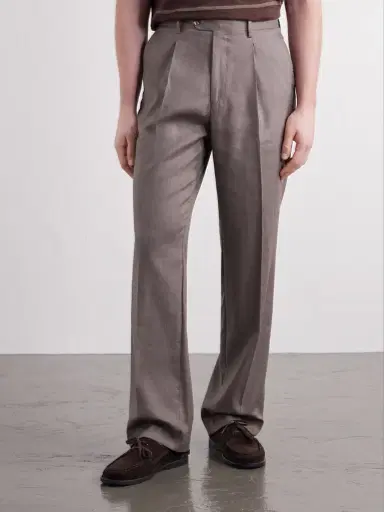 Frescobol Carioca Affonso 2.0 Straight-Leg Linen and Wool-Blend Trousers - Men | Thumbnail 3 Frescobol Carioca Affonso 2.0 Straight-Leg Linen and Wool-Blend Trousers - Men | Thumbnail 3