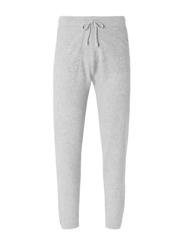 Tapered Ribbed Cashmere Drawstring Sweatpants - Men Tapered Ribbed Cashmere Drawstring Sweatpants - Men