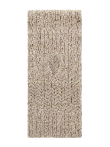 Inis Meáin Cable-Knit Donegal Merino Wool and Cashmere-Blend Scarf - Men | Thumbnail 1 Inis Meáin Cable-Knit Donegal Merino Wool and Cashmere-Blend Scarf - Men | Thumbnail 1